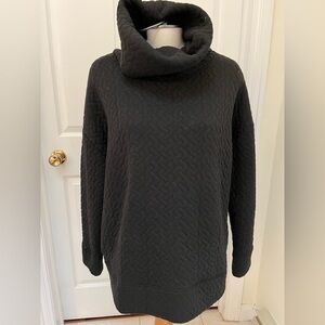 Gap Fit Black Cable Detail Turtleneck Sweatshirt size large
